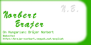 norbert brajer business card