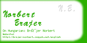 norbert brajer business card